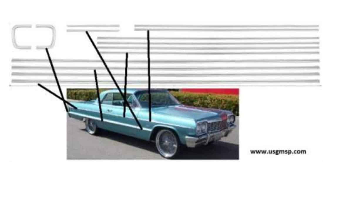 64 Impala Coupe/Conv Side Body Mold kit